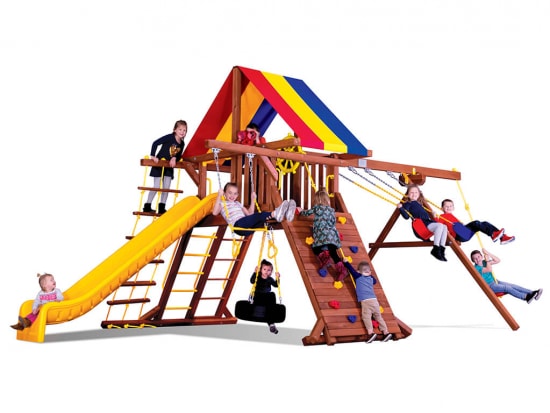 Residential Wooden Swing Sets: Sturdy & Safe | Rainbow Midwest